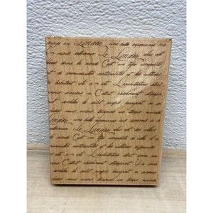 2004 Stampabilities Le London Script Wood Mounted Rubber Stamp